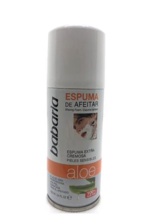 Babaria Aloe Vera – Espuma De Afeitar, Blanco, 100 Ml