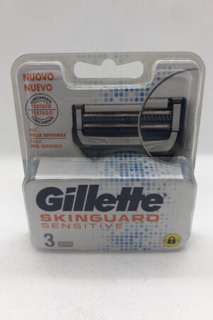 GILLETTE SkinGuard Sensitive Recambio 3 Cuchillas de Afeitar