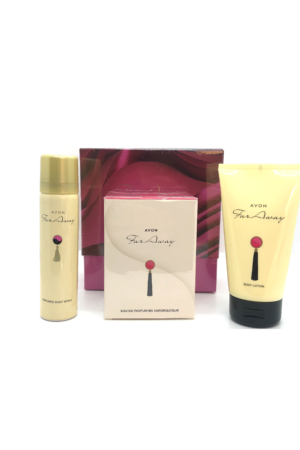 Avon Far Away Pack desod.+perfume+body loción