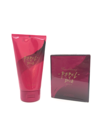 Avon Far Away Rebel & Diva pack perfume + body loción
