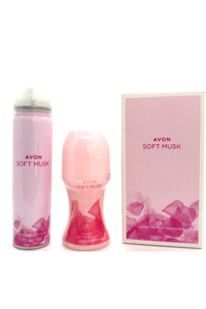 Avon soft Musk pack colonia+desodorantes