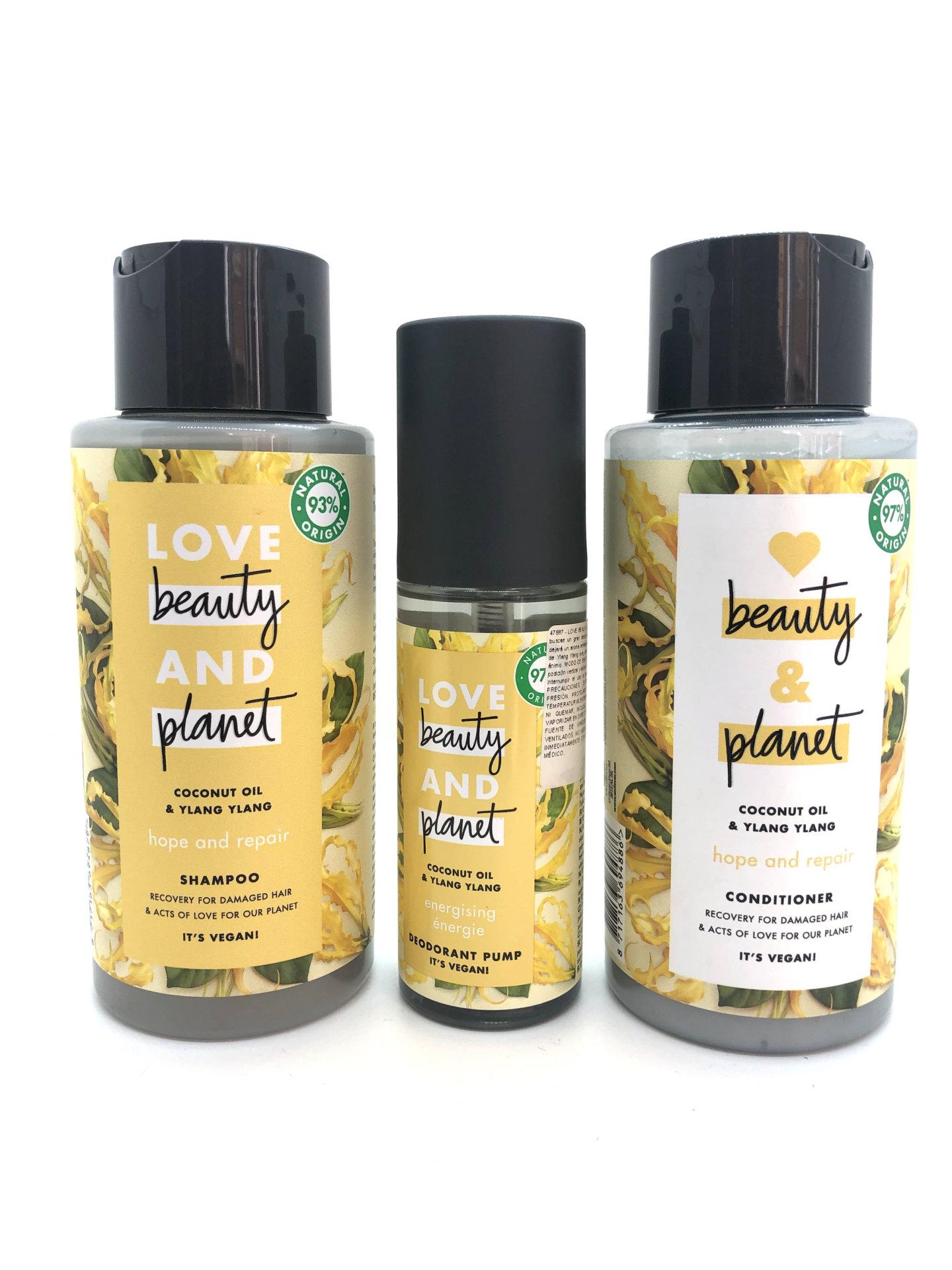 Love Beauty And Planet set coconut oil and ylang ylang