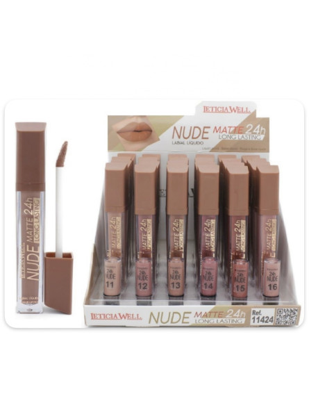 Labial Líquido Matte 24H Tonos Nude - Leticia Well.