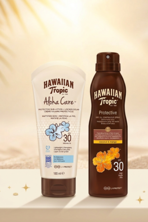 Pack Hawaiian Tropic Solar - Aceite Seco Protector SPF 30 + Aloha Care SPF 30 180 ml